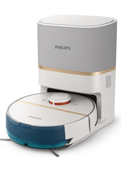 7000 Serisi Aqua Titreşimli Mop ve Haritalamalı Beyaz Robot Süpürge - Türkçe Uygulama ve 30 Gün Hazne Boşaltmayan Istasyon + Tiftik Cihazı