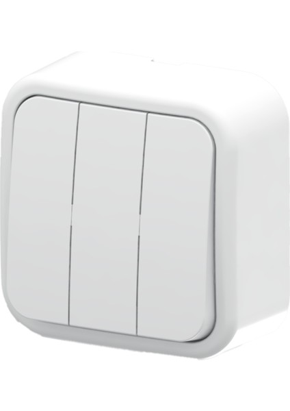 Aria Beyaz Sıva Üstü Üçlü Anahtar 25 01 1000 254