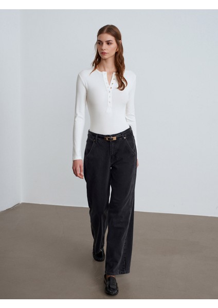 72088 %100 Pamuk Baggy Jean-Siyah fiyatları