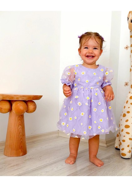 Lila Papatya Çocuk Elbise indirimleri