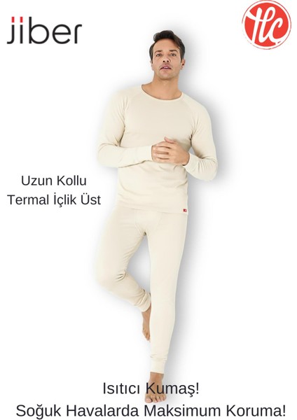 173 Erkek Yuvarlak Yaka Uzun Kollu Isıtıcılı Termal Içlik Üst