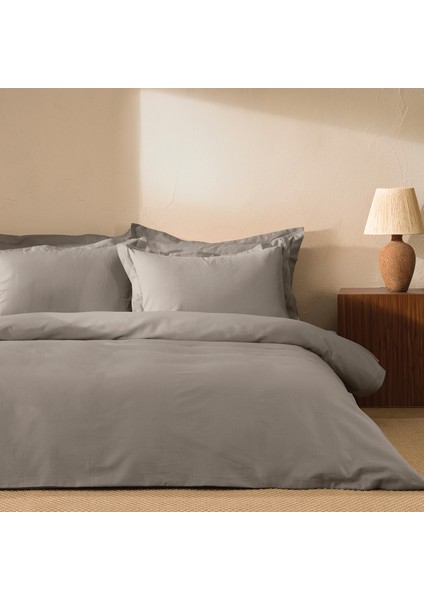 Andra Çift Kişilik Saten Nevresim Takımı – Grej