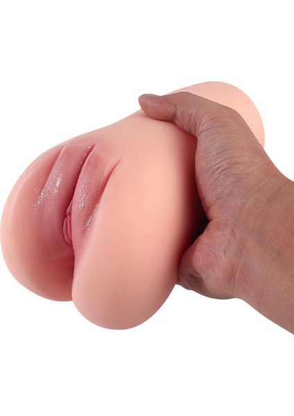 Alba Anal Vajinal 2 Girişli Titreşimli Gerçekçi Mastürbatör 810 gr