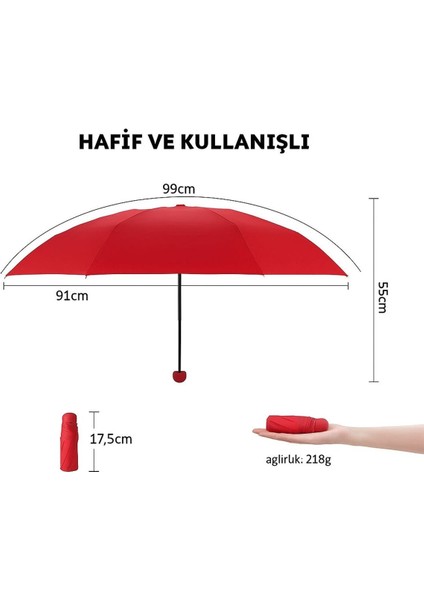 Kapsüllü Kırmızı Şemsiye, Şık ve Koruyucu Tasarım fiyatları