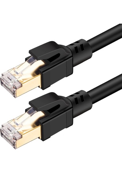 Cat8 Ethernet 40GBPS S/ftp 2000MHZ Yüksek Hızlı Internet Kablosu indirimleri
