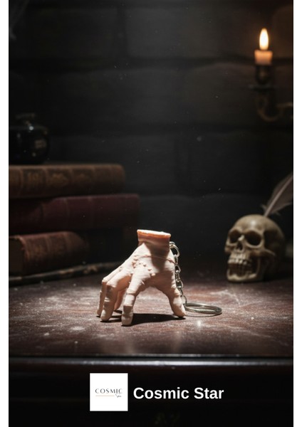 Wednesday Dizi "şey" (Thing) Figür Anahtarlık Çanta Süsü Charm | Kaliteli 3D Baskı Dekor Hediyesi