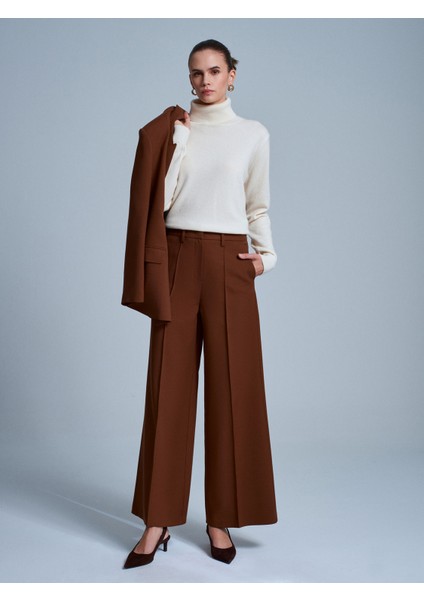 10848 %100 Kaşmir Balıkçı Yaka Kazak-Ekru indirimleri