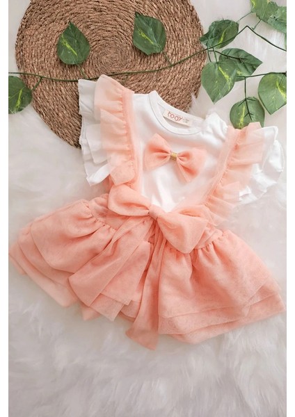 Mary Kız Bebek Tül Salopet Takım