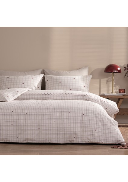 Eftelya Tek Kişilik Polycotton Nevresim Takımı - Bej