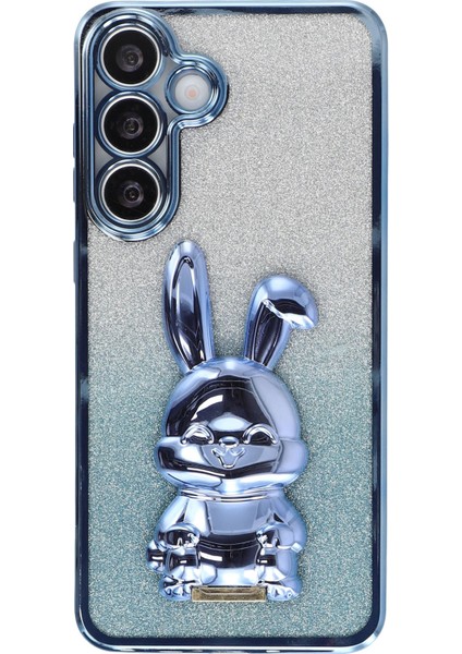 Samsung Galaxy A56 5G Elektrokaplama Parıltılı Tavşan PC + TPU Telefon Kılıfı ve Ayaklık (Yurt Dışından) modelleri
