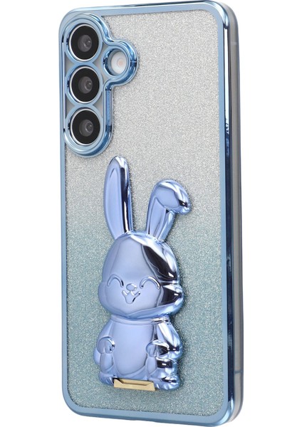 Samsung Galaxy A56 5G Elektrokaplama Parıltılı Tavşan PC + TPU Telefon Kılıfı ve Ayaklık (Yurt Dışından) fırsatları