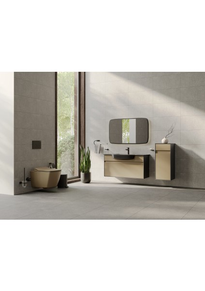 EG321 Elegant Rim-Off Kanalsız Duroplast Yavaş Kapanan Klozet Kapaklı Mat Cappucino Set indirimleri