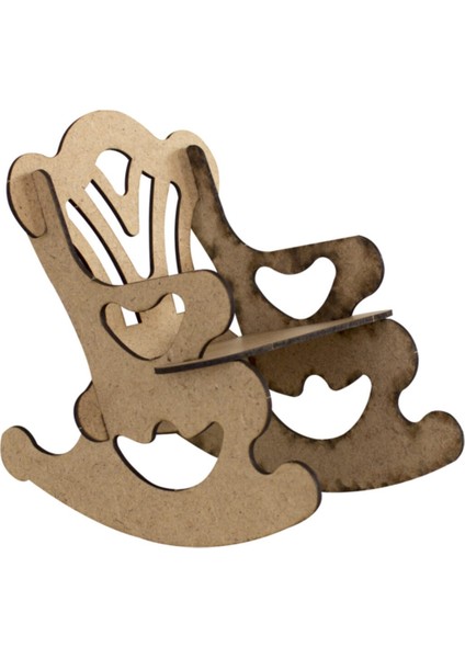 Ahşap Sallanan Sandalye Boyama Seti, 6'lı Boya ve Fırça ile Keyifli Projeler