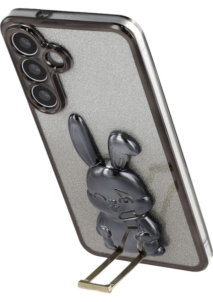 Samsung Galaxy A56 5G Elektrokaplama Parıltılı Tavşan PC + TPU Telefon Kılıfı ve Ayaklık (Yurt Dışından) indirimleri