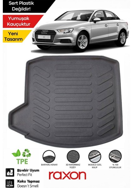 Audi A3 Sedan 2020 Bagaj Havuzu – Kaymaz, Kokusuz, Yüksek Kenarlı Tam Uyumlu