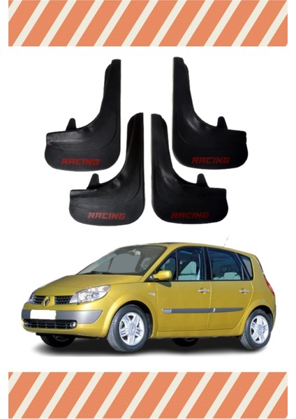 Renault Scenic Tüm Kasalar Racing Yazılı 4'lü Tozluk Çamurluk Paçalık