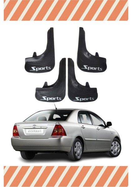 Toyota Corolla Tüm Kasalar Sports Yazılı 4'lü Tozluk Çamurluk Paçalık