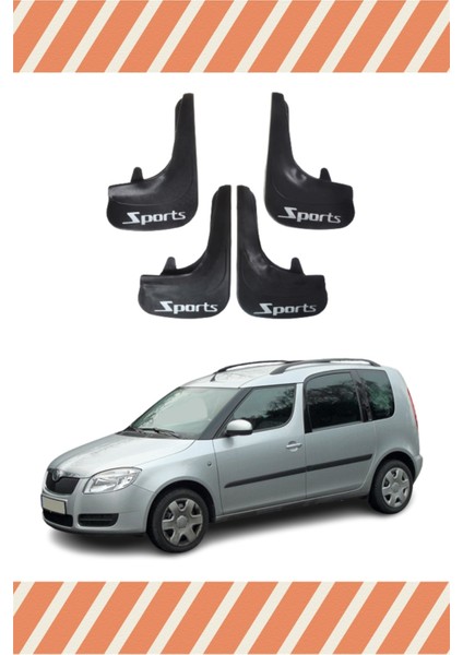 Skoda Roomster Sports Yazılı 4'lü Tozluk Çamurluk Paçalık