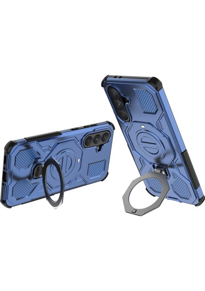 Samsung Galaxy A56 5G Manyetik Kılıf Döner Metal Ayaklı Darbeye Dayanıklı PC + TPU Telefon Arka Kapağı (Yurt Dışından) fiyatları