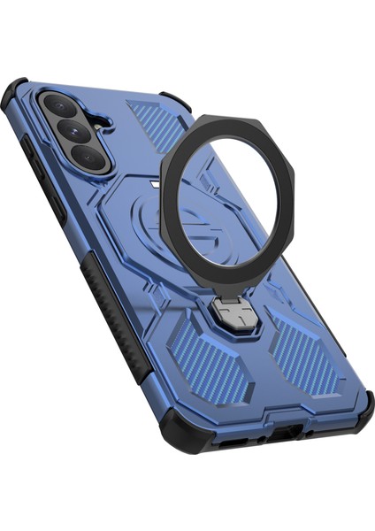 Samsung Galaxy A56 5G Manyetik Kılıf Döner Metal Ayaklı Darbeye Dayanıklı PC + TPU Telefon Arka Kapağı (Yurt Dışından) indirimleri