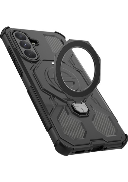 Samsung Galaxy A56 5G Manyetik Kılıf Döner Metal Ayaklı Darbeye Dayanıklı PC + TPU Telefon Arka Kapağı (Yurt Dışından) fırsatları