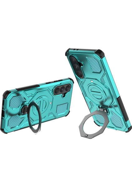 Samsung Galaxy A56 5G Manyetik Kılıf Döner Metal Ayaklı Darbeye Dayanıklı PC + TPU Telefon Arka Kapağı (Yurt Dışından) fiyatları