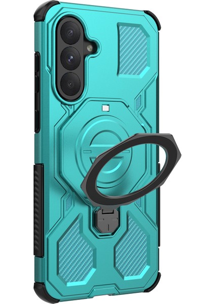 Samsung Galaxy A56 5G Manyetik Kılıf Döner Metal Ayaklı Darbeye Dayanıklı PC + TPU Telefon Arka Kapağı (Yurt Dışından) indirimleri