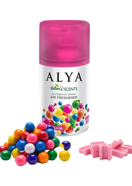 Alya Nature&apos;s Scents Bubble Gum Oda Kokusu Yedek Makine Spreyi 250 ml