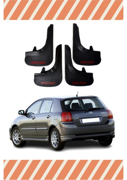 Toyota Corolla Hb Tüm Kasalar Racing Yazılı 4'lü Tozluk Çamurluk Paçalık