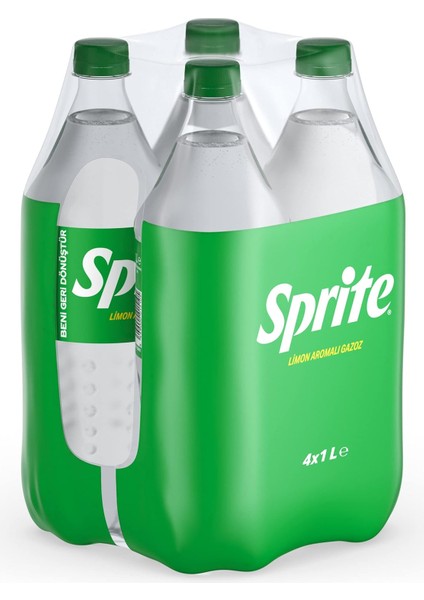 Sprite Limon Aromalı Pet 4x1 L modelleri