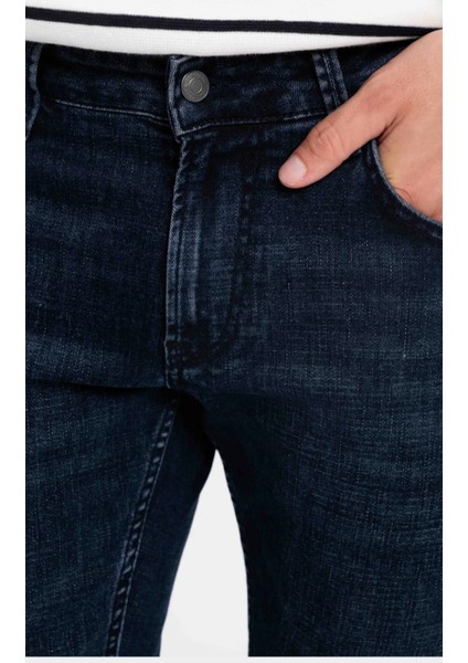 Erkek Normal Bel Fermuarlı Boru Paça Üst Kalite Jean Pantolon