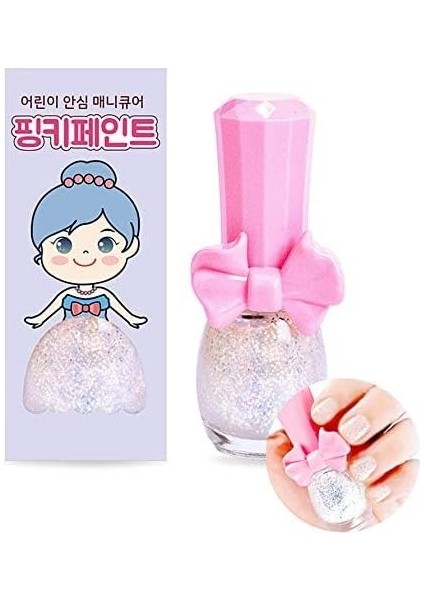 Pinky Cosmetic I&apos;m Pinky Kids Nail Paint Twinkle Circle Çocuklar Için Soyulabilir Oje