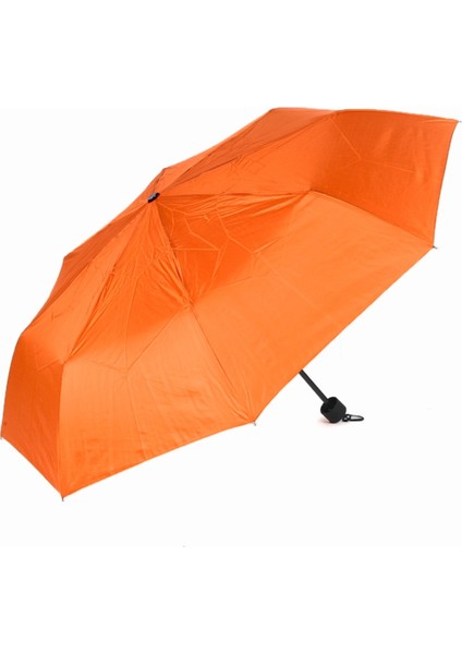 Canlı Turuncu Mini Kadın Şemsiye, Hafif ve Şık Tasarım