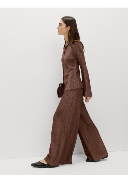 Parıltılı Geniş Paça Pantolon fırsatları