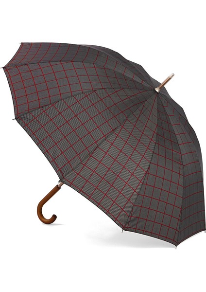 Çizgili 12 Fiber Telli Baston Saplı Şemsiye, Şık ve Kullanışlı Tasarım