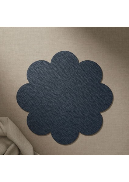 2 Adet Deri Amerikan Servis-Kolay Silinebilir SUPLA-33X33 Cm-Simetrik Yapraklar Desenli indirimleri