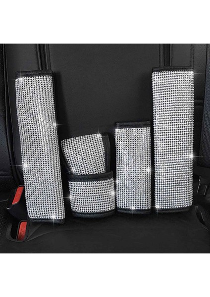 4 Paket Emniyet Kemeri Omuz Pedleri Parlaklık Kristal Araba Emniyet Kemeri Kapakları ve 1x Otomatik Vardiyalı Dişli Kapağı Parlaklık Kristal (Yurt Dışından) fırsatları