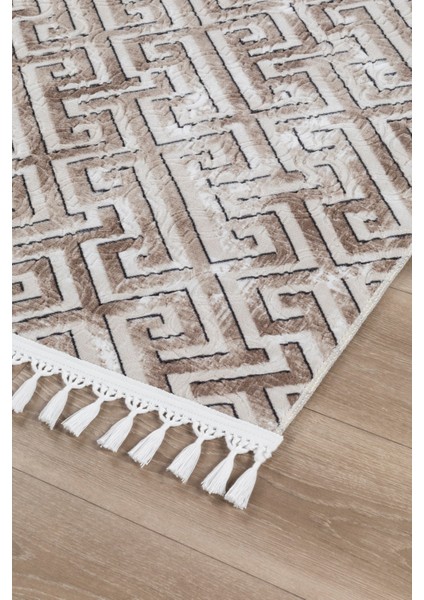 Olivia Vl Iskandinav Halı Premium Kalite Oturma Odası, Mutfak, Antre, Koridor Halısı 7008 Krem