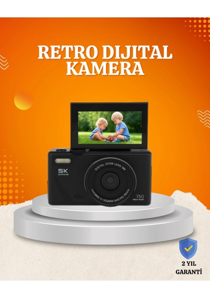 75MP 5k Video Destekli Dijital Kamera 18X Zoom Çok Eksenli Stabilizasyon