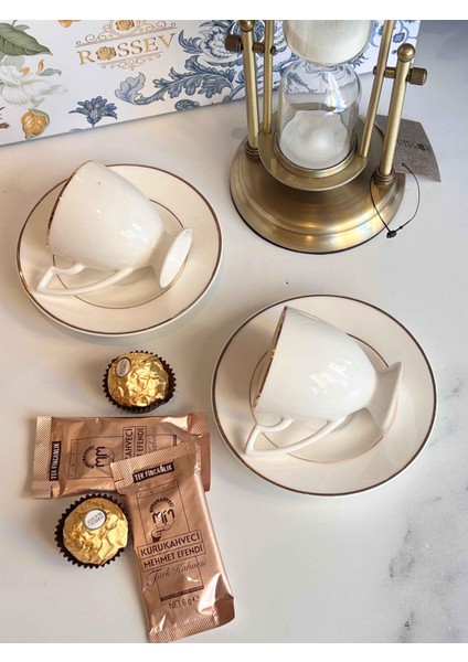 Hediyelik Dekoratif Kumsaati & 2 Kişilik Fincan Takımı fırsatları