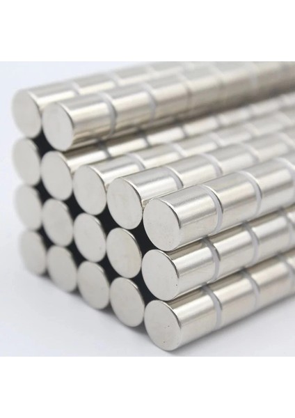 100 Adet 4x4 mm Yuvarlak Neodyum Mıknatıs N35 Güçlü Magnet Nikel Kaplama modelleri