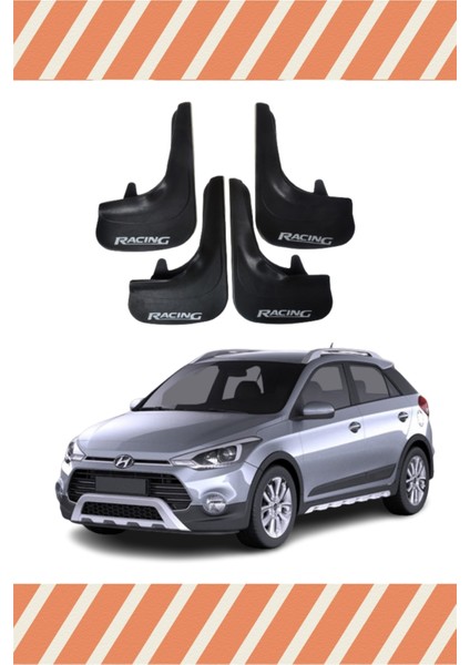 Hyundai I20 2015-2020 Racing Yazılı 4'lü Tozluk Çamurluk Paçalık