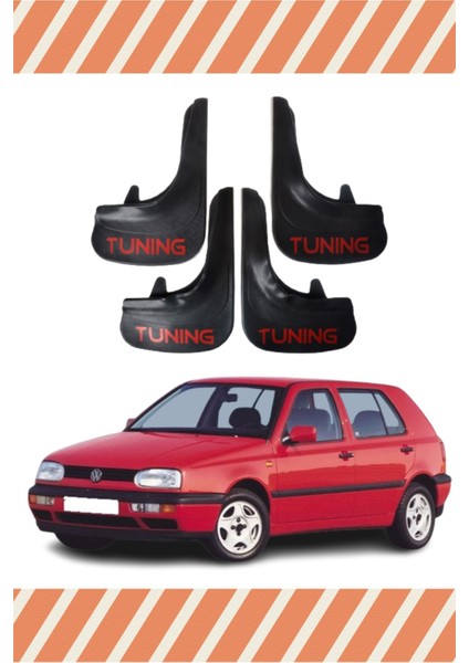 Volswagen Gol 3 Tüm Kasalar Tunıng Yazılı 4'lü Tozluk Çamurluk Paçalık