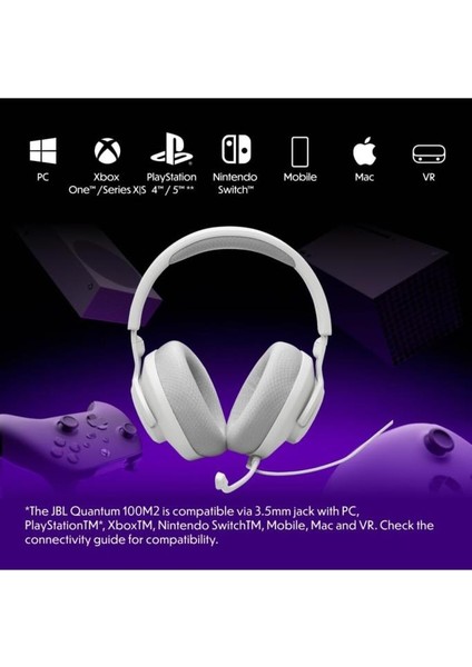 Quantum 100M2 Beyaz Kablolu Kulak Üstü Oyuncu Kulaklığı Teşhir fırsatları
