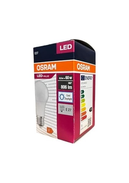 LED Value 8.5 Watt LED Ampul 6500K Beyaz Işık E27-10 Adet modelleri