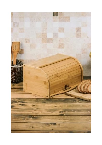 Bambu Lüks Panjur Kapaklı Büyük Ekmek Dolabı, Bambu Ekmek Kutusu Ekmek Dolabı, Ekmek Sepeti Sandığı, Ekmeklik, Çok Amaçlı Bambu Kutu modelleri