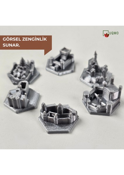Kingdom Builder Oyunu Uyumlu Özel Tasarım Köy ve Kale Seti indirimleri