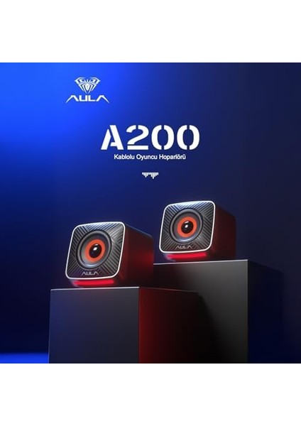 A200 Rgb Işıklı Masaüstü Gaming 3.5mm Bilgisayar Pc Hoparlörü modelleri