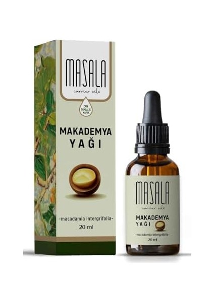 Masala Soğuk Pres Macadamia Yağı 20 Ml. (Macadamia Carrier Oil) fiyatları