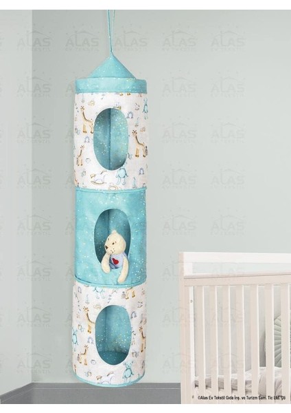 Baby 3 Gözlü Askılı Cepli Düzenleyici (Mavi)